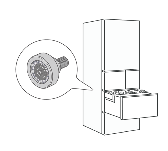 Plastic bearings application refrigerator