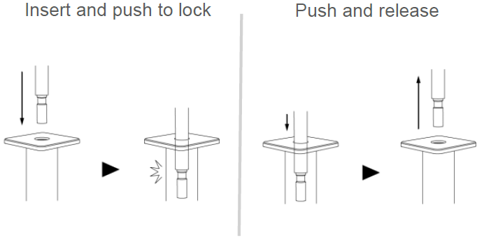 TOK - SRX one-push attach/detach device